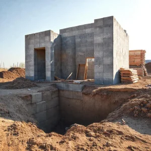 Фото по теме: Как построить баню из пеноблоков своими руками: от траншеи до кровли
